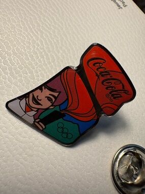 Rare 1 of 5 ! Vintage Coca-Cola Silver Backed Collectible Pin